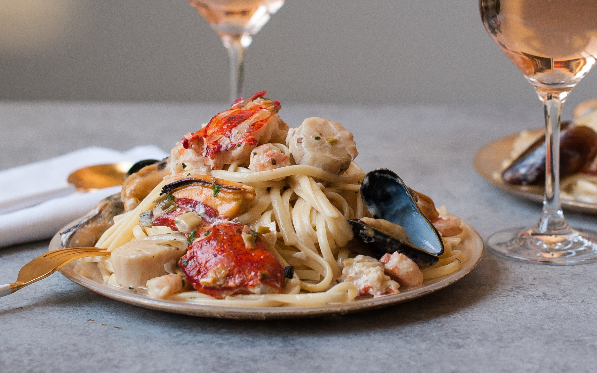 Creamy Tarragon Shellfish Linguine Taste of Nova Scotia