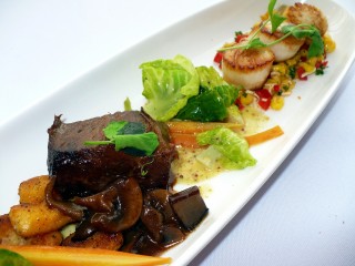Braised Rib & Scallops