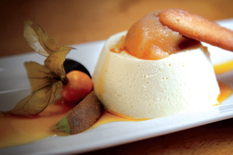 pannacotta with berries