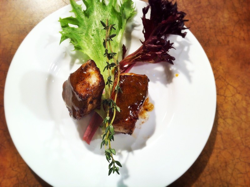 Seared Halibut with Mushroom Dust & Miso Soy Glaze Taste of Nova Scotia