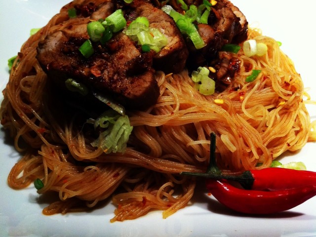 photo of: Korean Chili-marinated Pork Tenderloin with Vermicelli