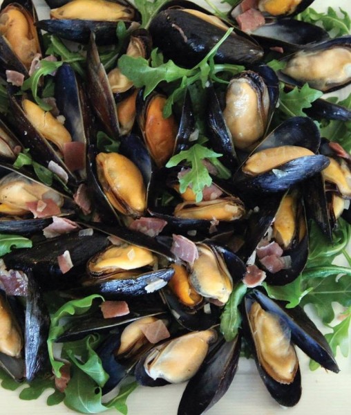 A photo of Double Smoked Bacon Tarragon Mussels