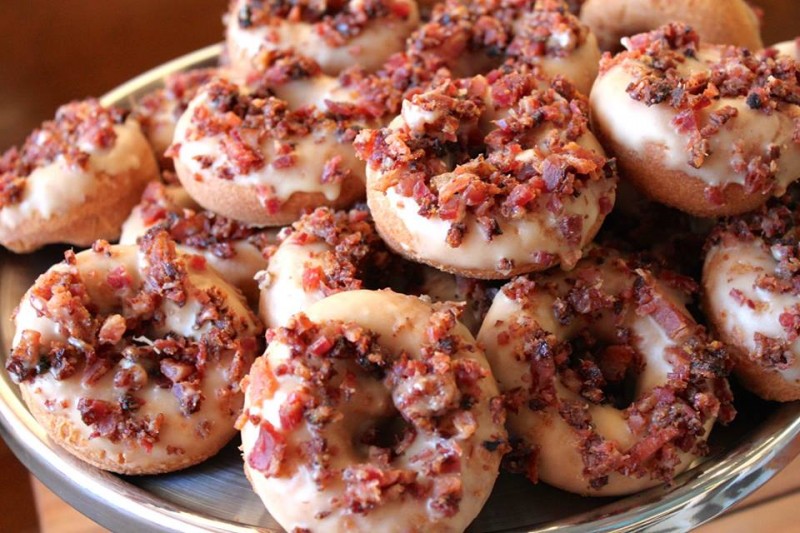 Photo of: maple bacon doughnuts, scanway