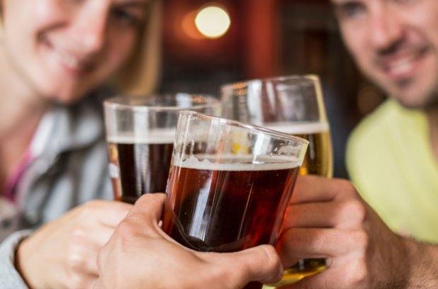 Photo of three glasses with beer.