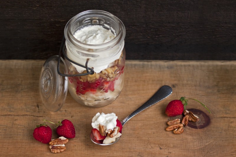 Photo of: Picnic Friendly Strawberry Parfait Photo by Jeff Cusick