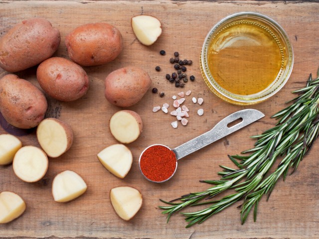 Photo of: Rosemary Potatoes Photo by Jeff Cusick