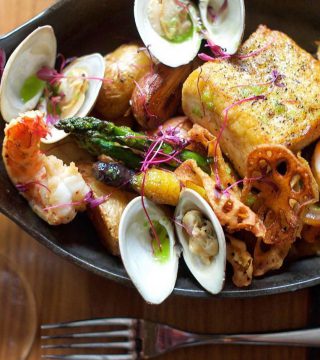 A plate of seafood from Press Gang