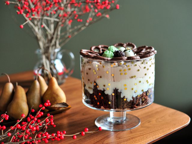 Triple chocolate Holiday Trifle