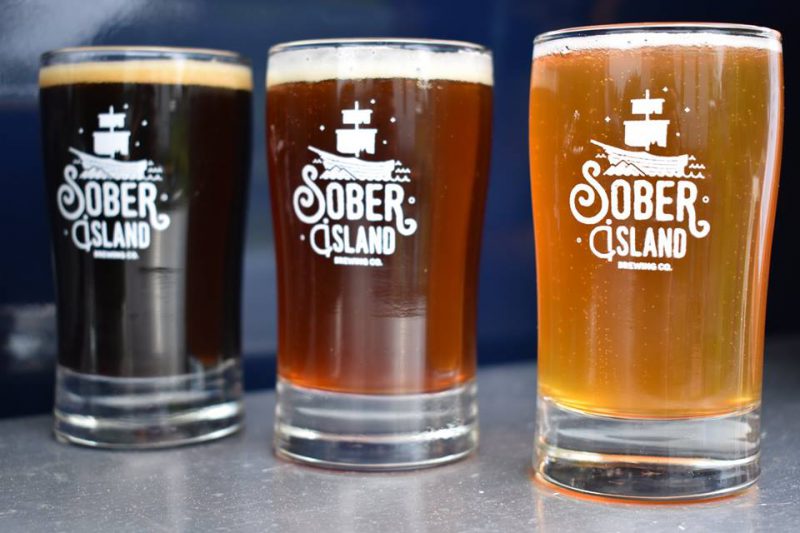 Sober Island Brewing tasters