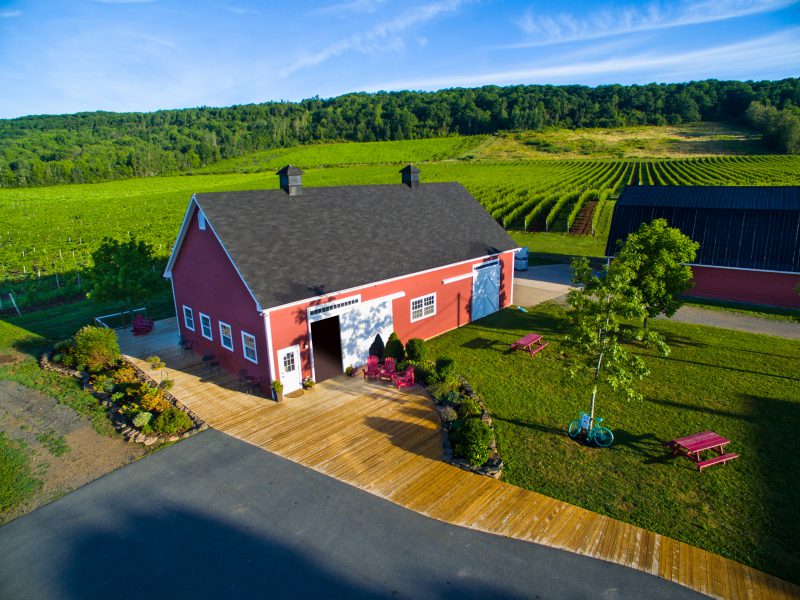 Aerial photo of Gaspereau Vineyards