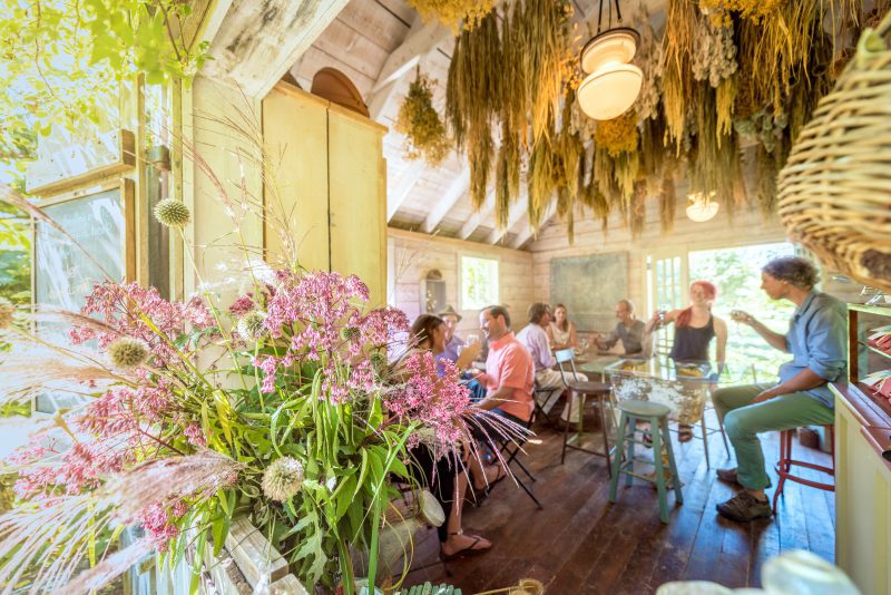 Dining area at Tangled Garden