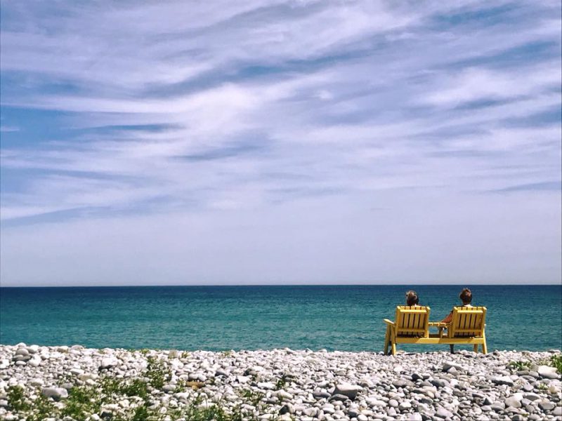 Two People on the Beach