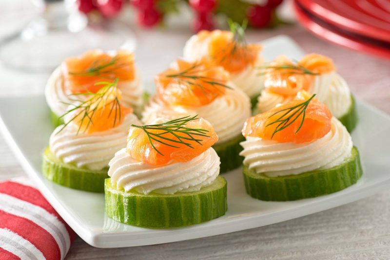 J Willy Krauch smoked salmon cucumber bites