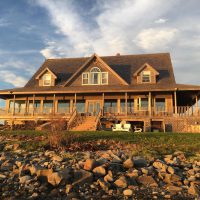 Back of Argyler Lodge at sunset