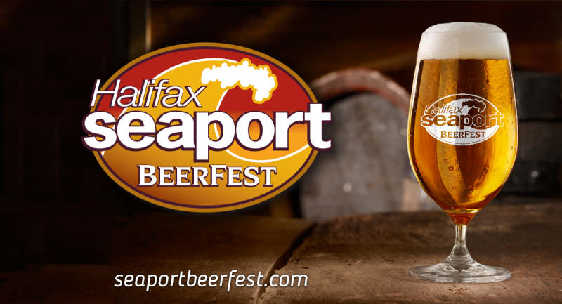 Halifax Seaport Beerfest logo and beer