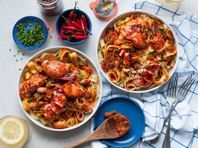 Lobster Diavolo Pappardelle Pasta from the 2019 Culinary Guide