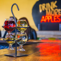 A flight of cider at Chain Yard Urban Cider
