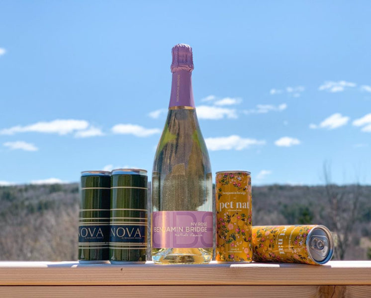 Photo of Benjamin Bridge wine - Nova 7 cans, Pet Nat cans and NV Rose bottle