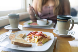 lobster eggs benedict at la cuisine robicheau