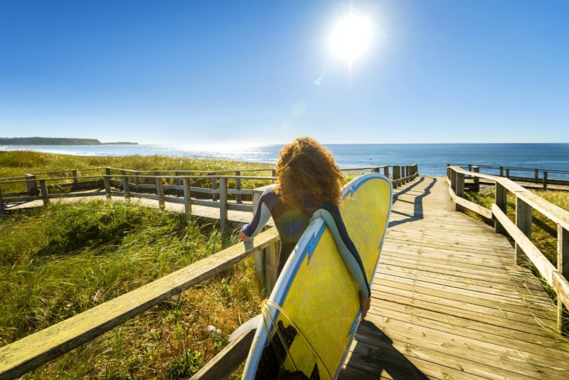 Surfing at Lawrencetown