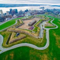 photo of halifax citadel with view of harbour