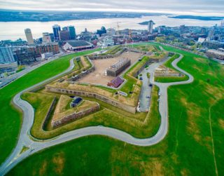 photo of halifax citadel with view of harbour