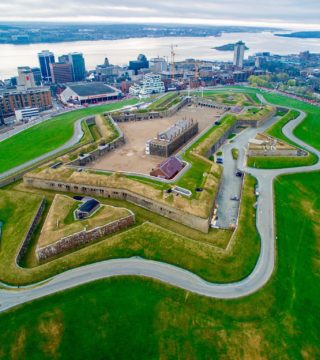 photo of halifax citadel with view of harbour