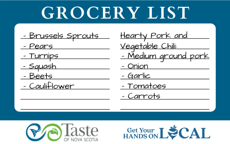 List of seasonal produce for the week of November 5