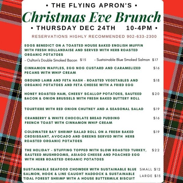 The flying Apron's Christmas Eve Brunch 