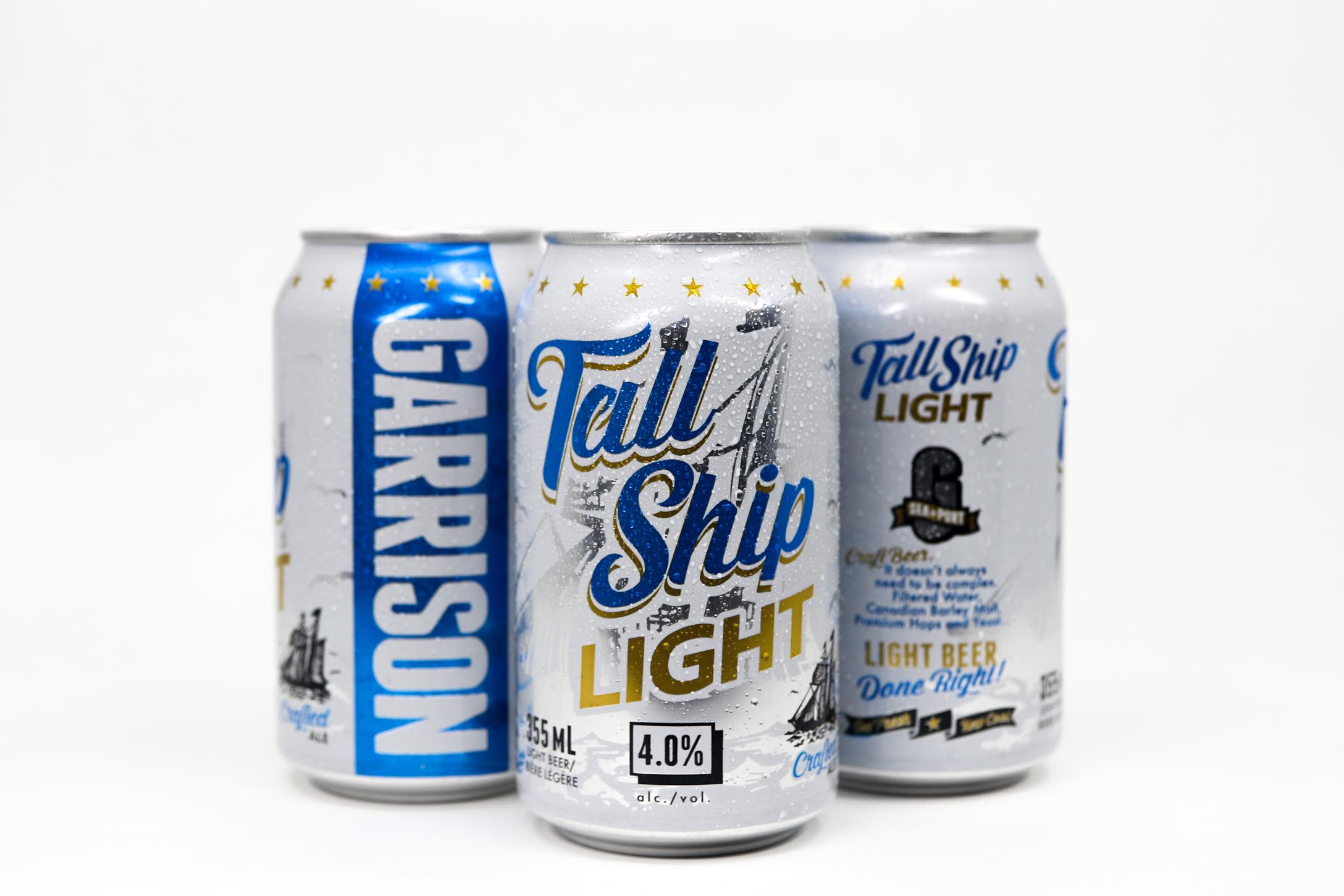 Image of 3 cans of Garrison Tall Ship Light beer