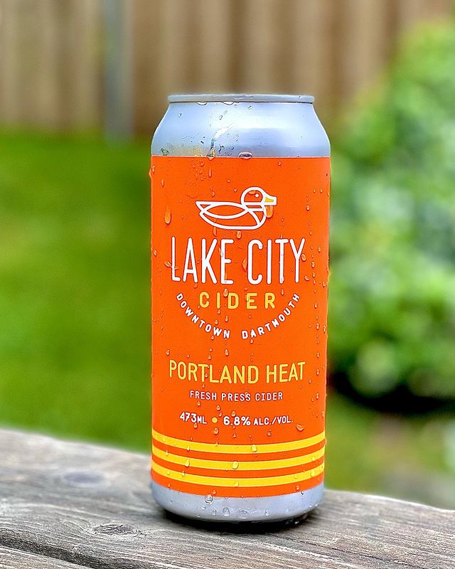An orange coloured can