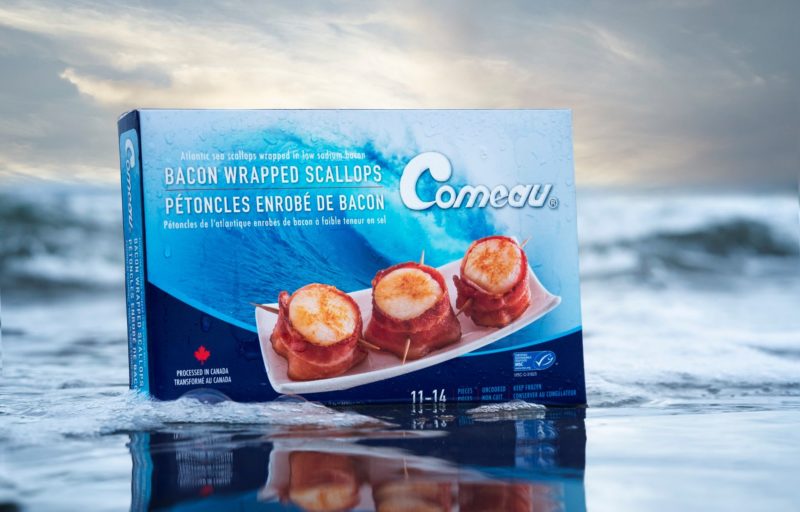 Comeau bacon wrapped scallops package