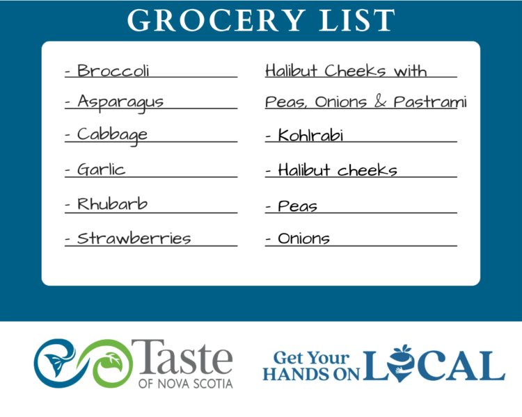 Grocery list for the week of June 9