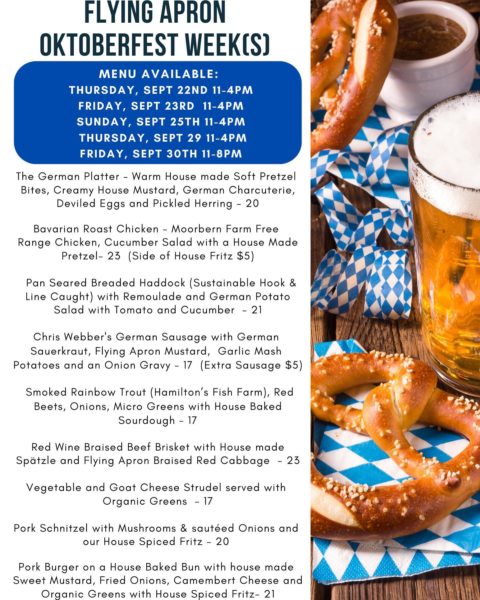 flying apron octoberfest menu