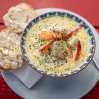 A photo of Seafood Chowder at Evan's Seafoods.