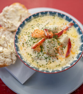 A photo of Seafood Chowder at Evan's Seafoods.