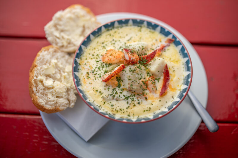 A photo of Seafood Chowder at Evan's Seafoods.