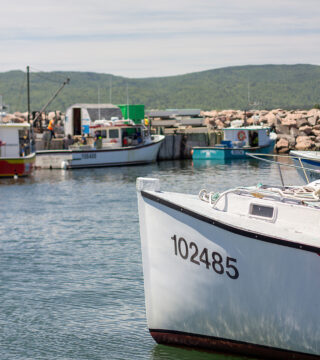 A photo of fishing boats belonging to Victoria Co-Operative Fisheries Ltd. members