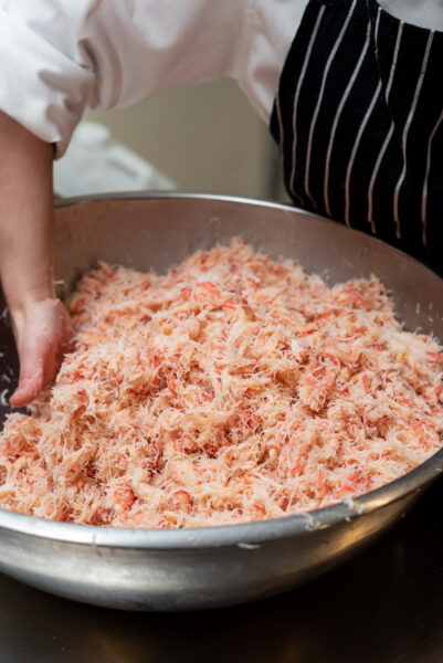 A bowl of Snow Crab from Victoria Cooperative Fisheries Ltd at a Touch Of Class. Photo Credit: Flavour Photo