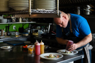 A photo of Chef Andrew Aitkens of Wild Caraway Restaurant& Café.