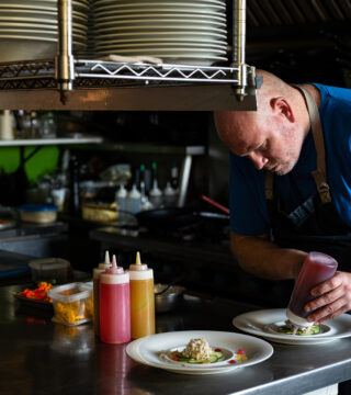 A photo of Chef Andrew Aitkens of Wild Caraway Restaurant& Café.