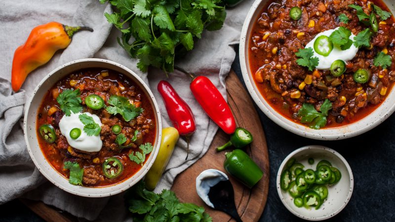 hearty pork and vegetable chili