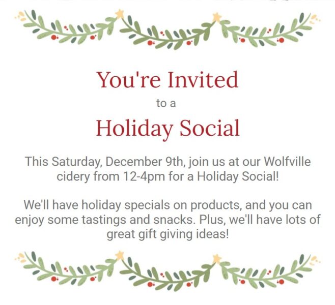 annapolis cider holiday social