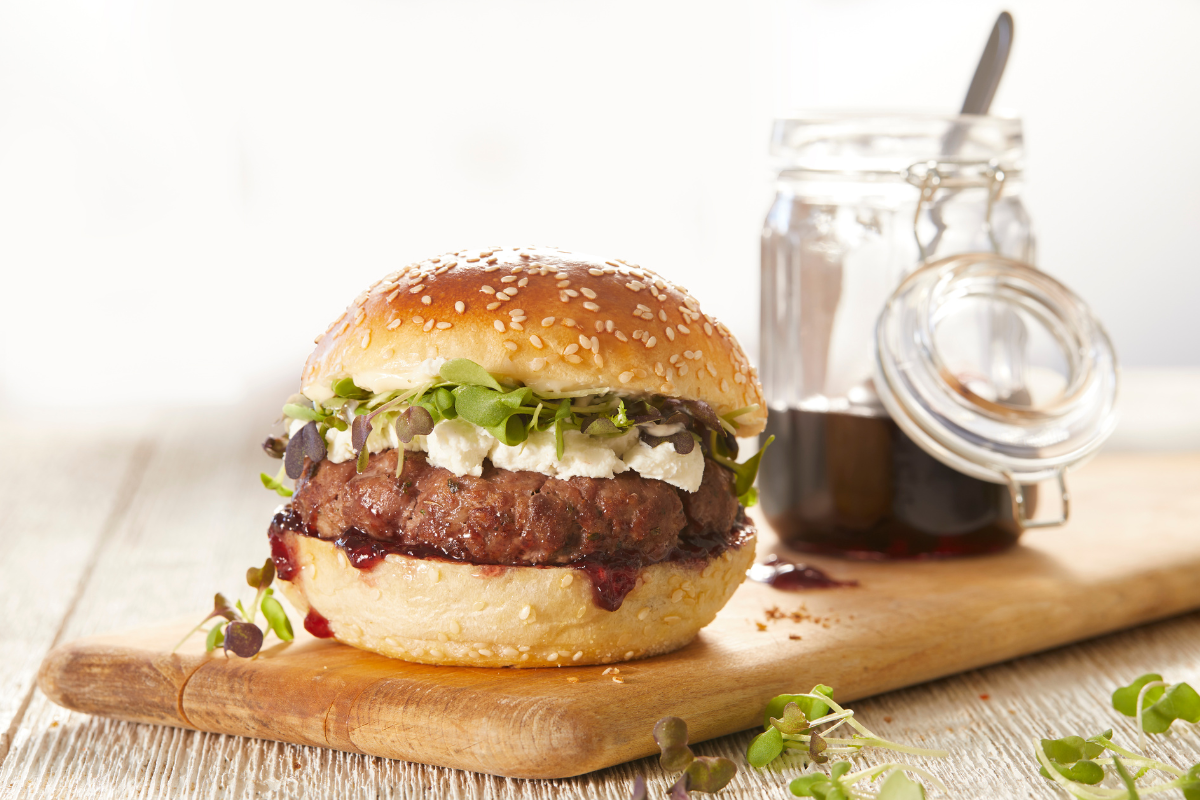 Grilled burgers with Galloping Cows Pepper Jelly | Taste of Nova Scotia