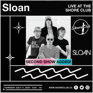 Photo of band Sloan to promote a second show being added at Shore club